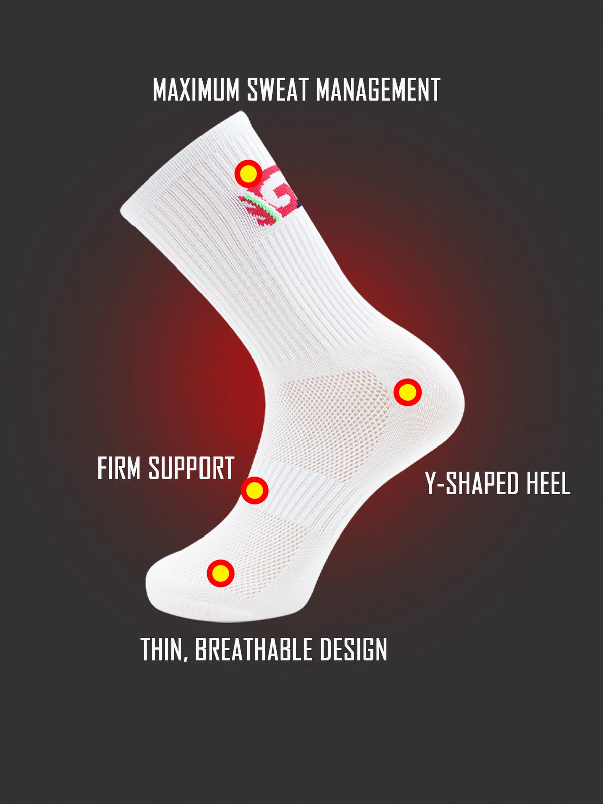 Chaussettes compression vélo & running mixte — vue 2