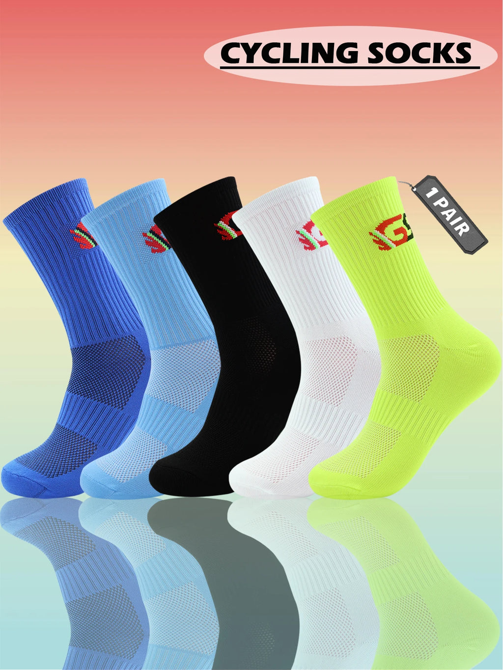 Chaussettes compression vélo & running mixte