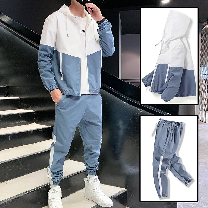 Survêtement homme veste à capuche et jogging bicolore – TDP – photo 1