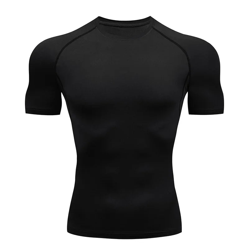 T-shirt compression running homme, coloris noir