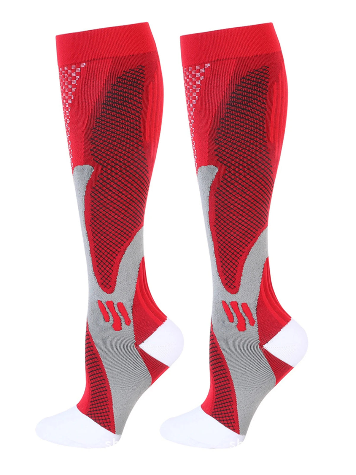 Chaussettes de compression 20-30 mmHg, coloris rouge – 1 paire