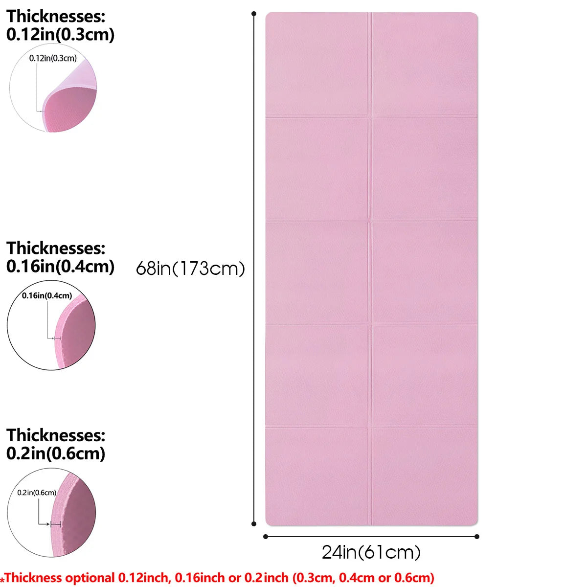 Tapis de Yoga & Pilates Antidérapant — 3, 4 ou 6 mm, Fitness & Home Gym