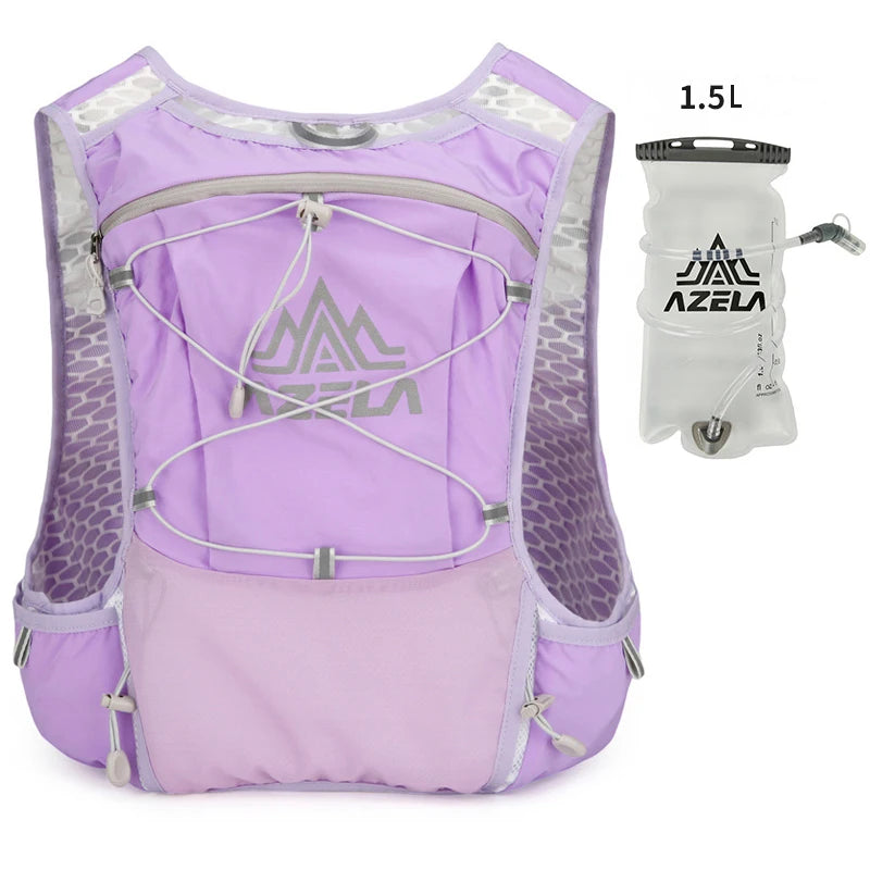Gilet hydratation trail running ultralight, coloris violet – poche à eau 1,5 L