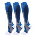 Chaussettes de compression 20-30 mmHg, coloris bleu – 3 paires