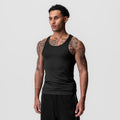 Débardeur musculation homme fil torsadé, coloris noir