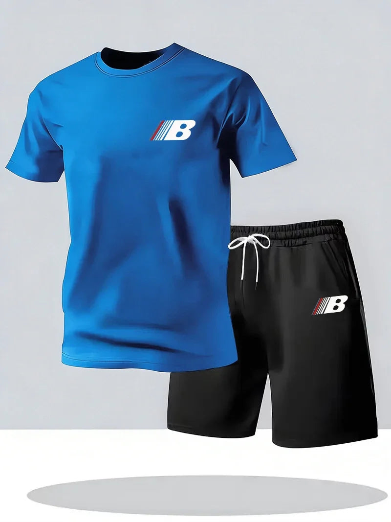 Ensemble Sport Homme T-Shirt & Short Respirant — 8 Coloris, Séchage Rapide, Gym & Running