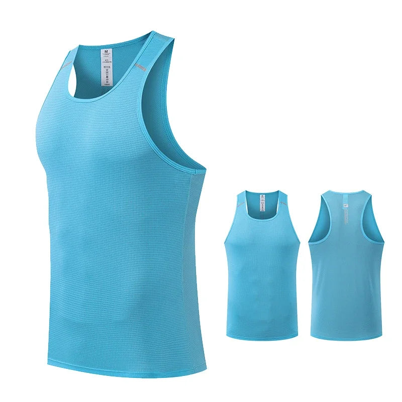Débardeur sport homme sans manches, coloris bleu