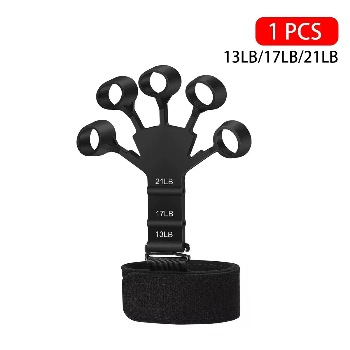 Poignée de musculation 6 niveaux, coloris noir – 1 pièce