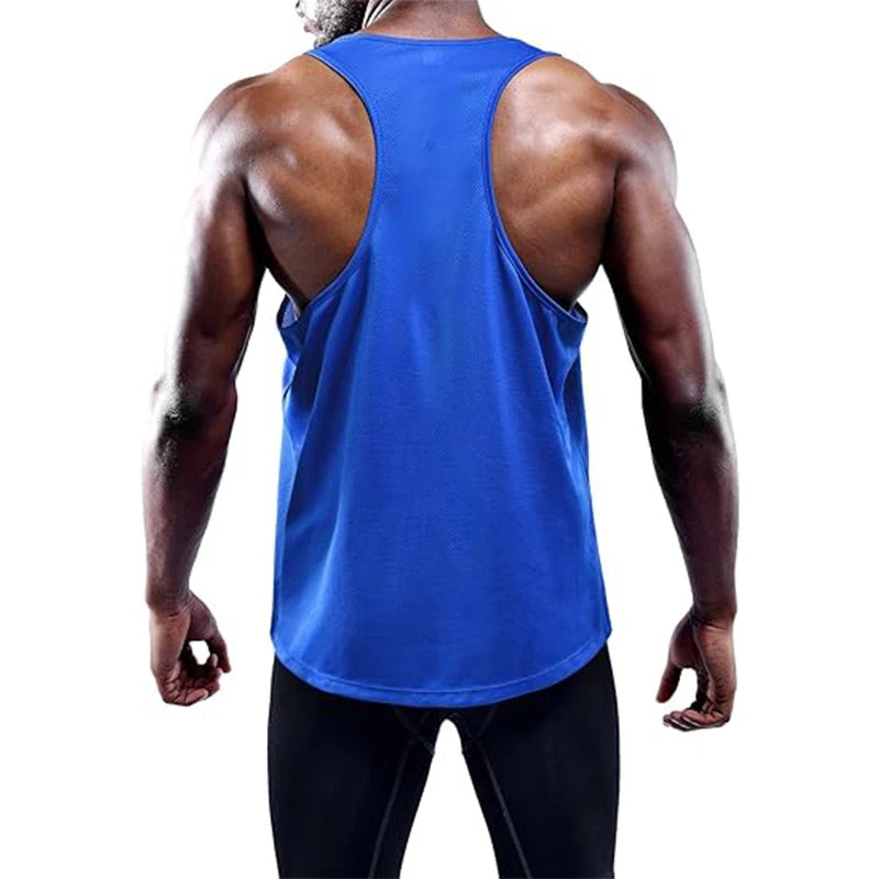 Débardeur running homme, coloris bleu