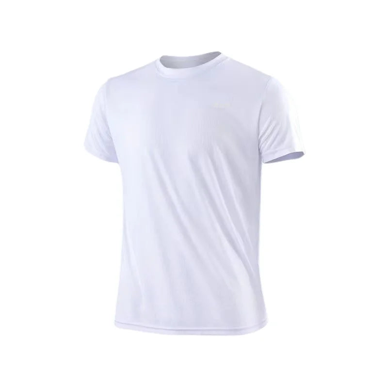 T-shirt running homme col rond, coloris blanc