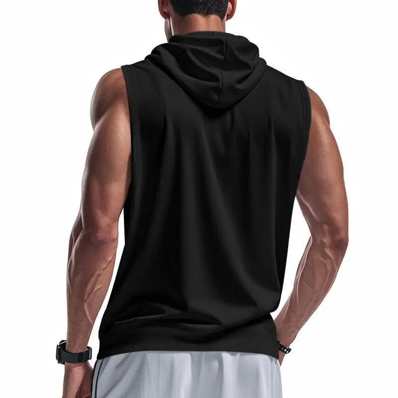 Débardeur running homme à capuche — vue 2