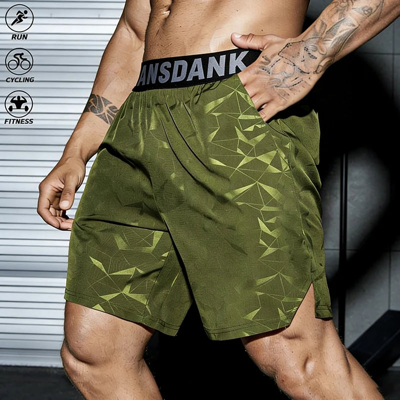 Short running homme football, coloris vert armée