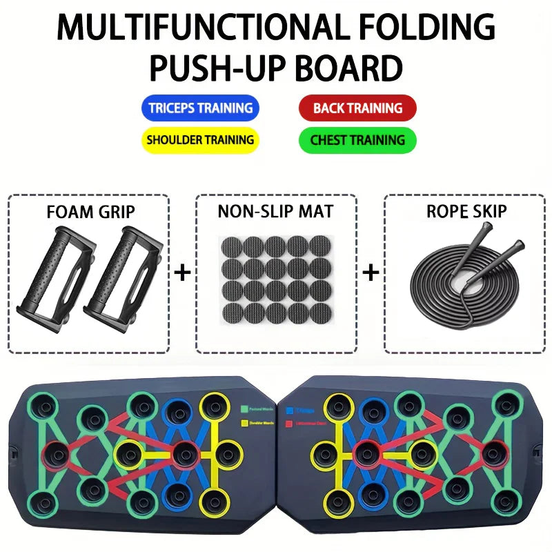 Planche à pompes multifonction pliable — Planche & corde à sauter