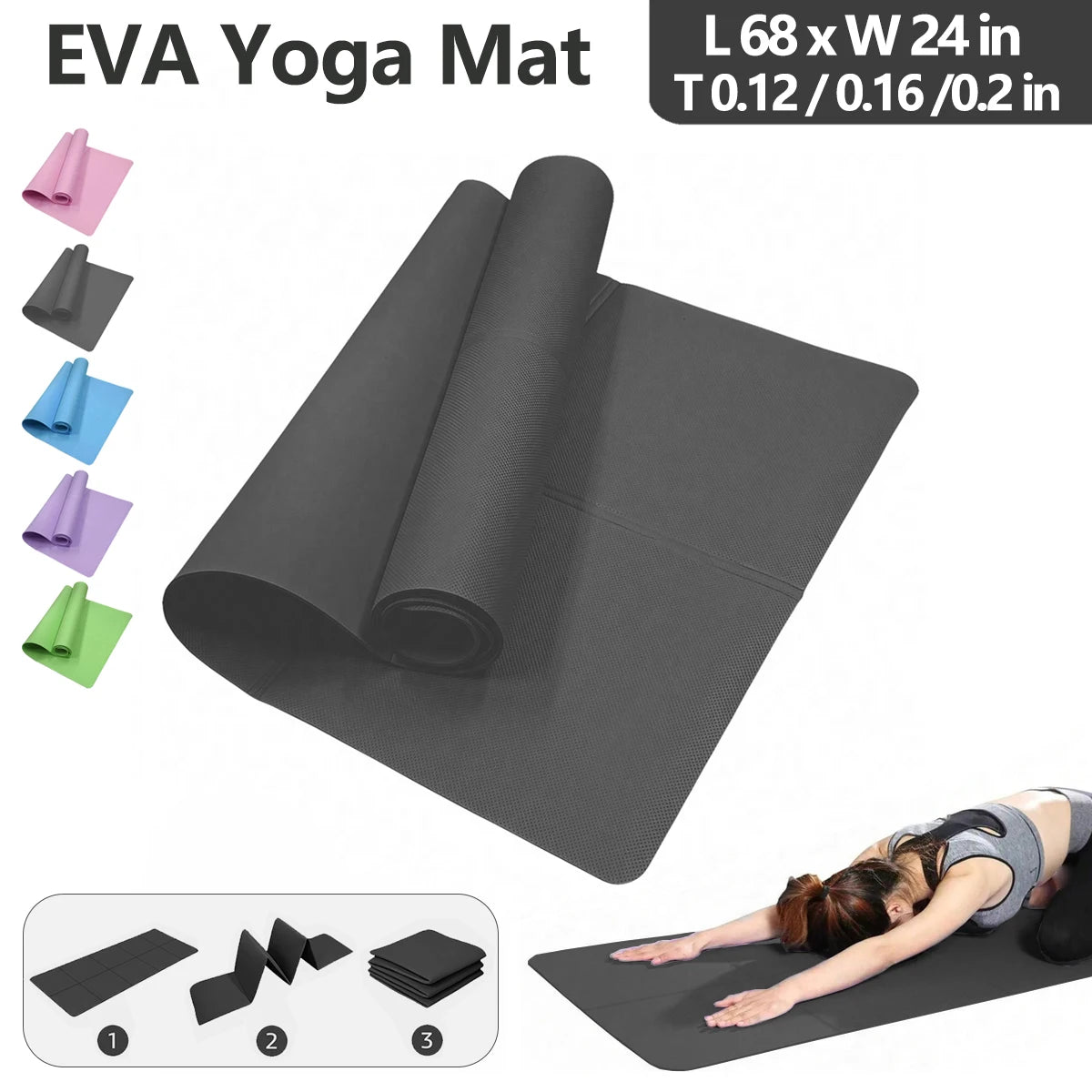 Tapis de yoga pliable EVA