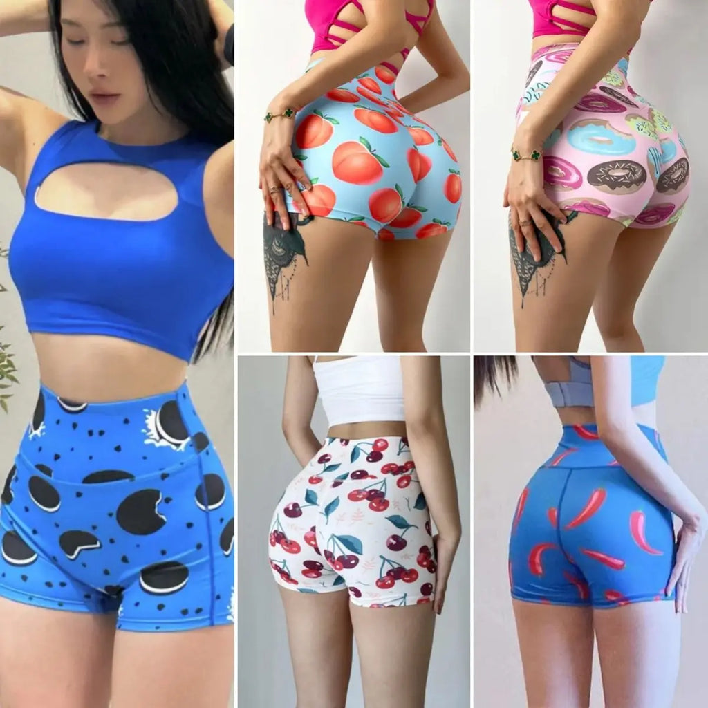 Short biker femme taille haute