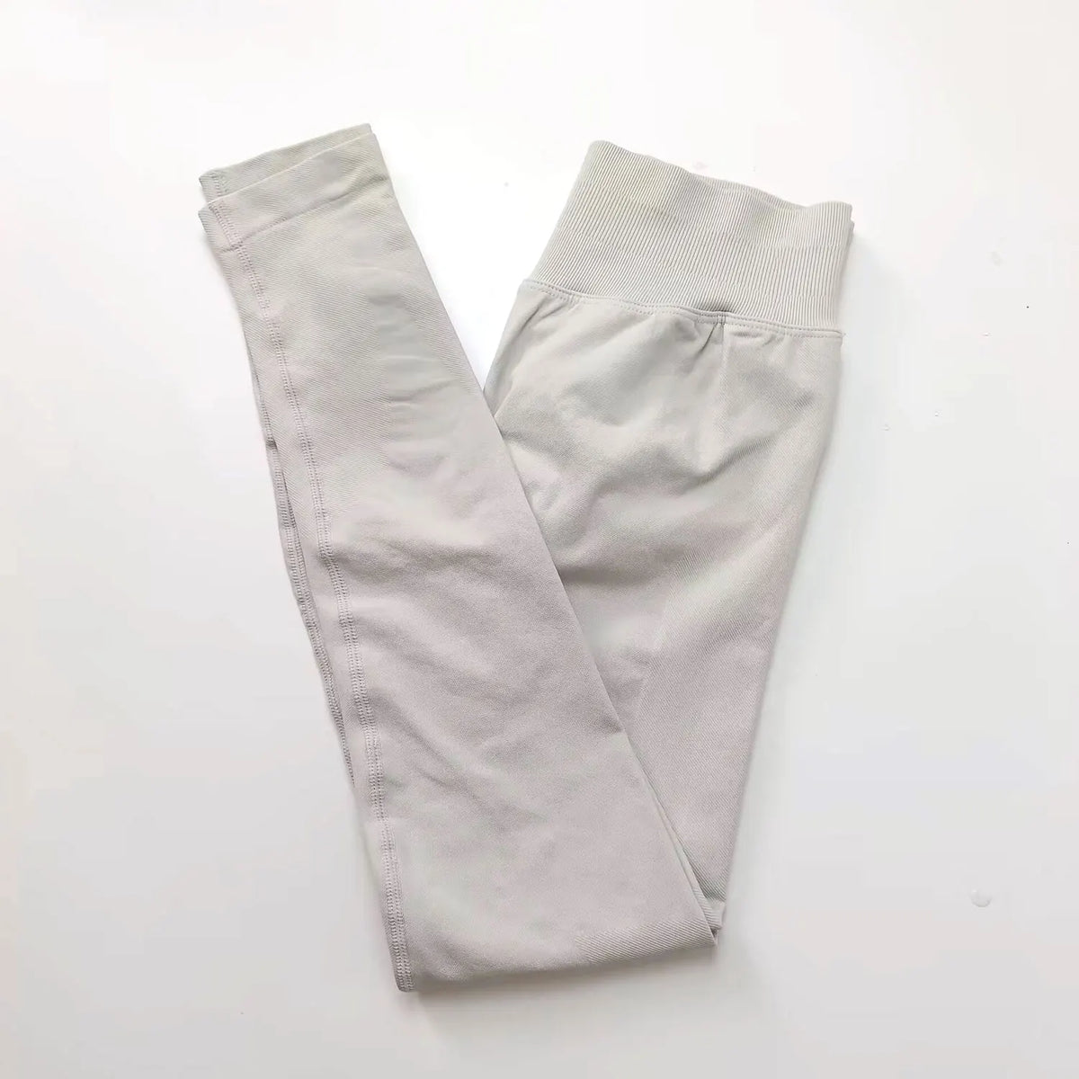 Legging sans coutures femme scrunch, coloris beige plume