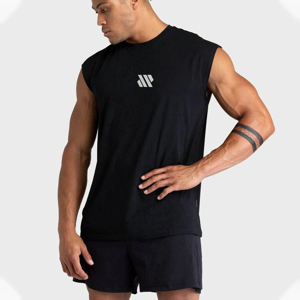 Débardeur sport homme sans manches, coloris noir