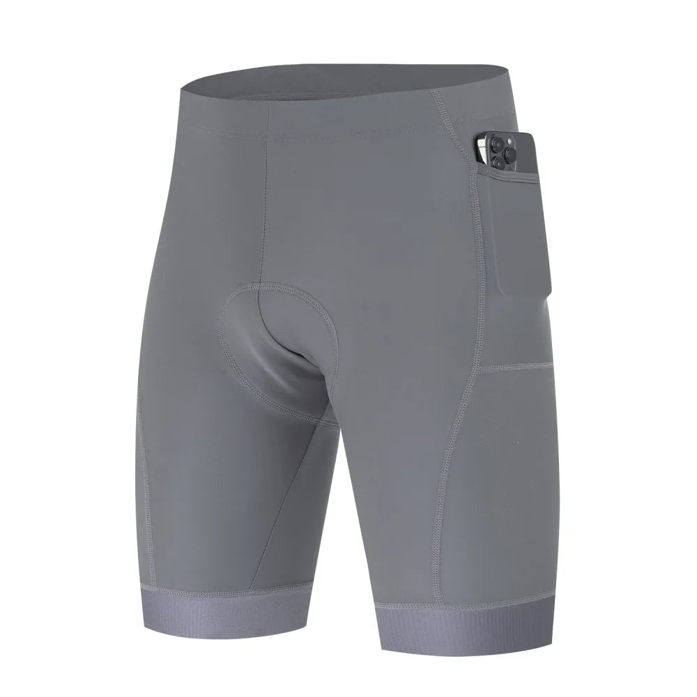 Short cyclisme homme 3D rembourré, coloris gris