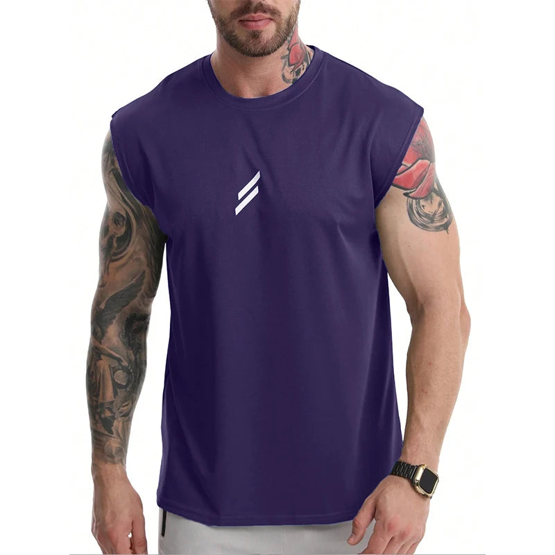 Débardeur sport homme sans manches, coloris violet