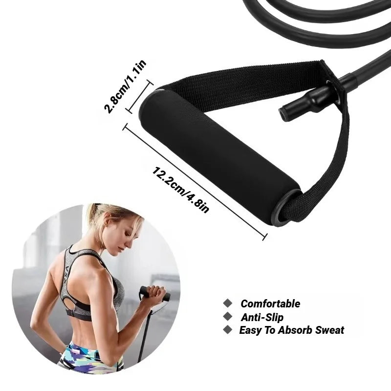Bande de Résistance à Poignées — 5 Niveaux (10 à 30 lb), Musculation & Home Gym