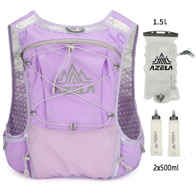 Gilet hydratation trail running ultralight, coloris violet – poche à eau 2,5 L