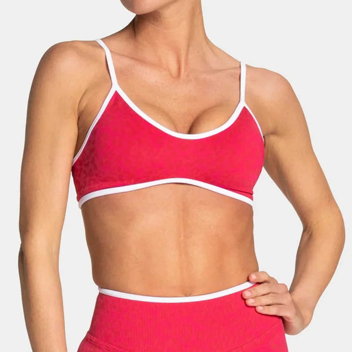 Ensemble yoga léopard & zèbre — Framboise 2