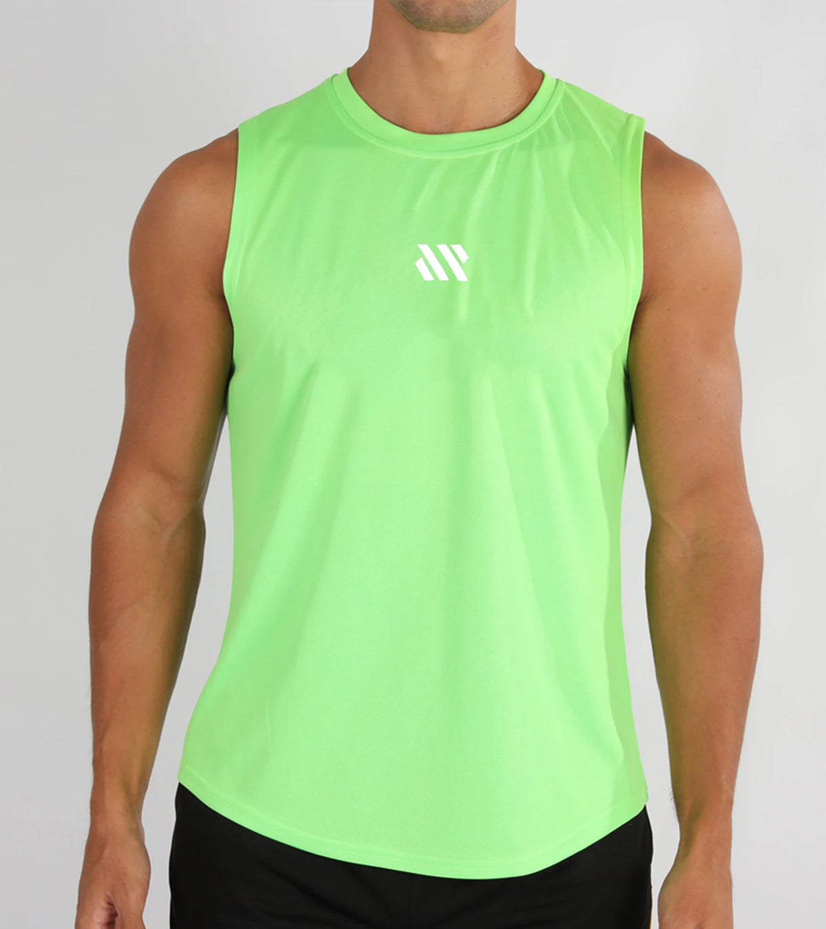 Débardeur musculation homme mesh, coloris vert herbe
