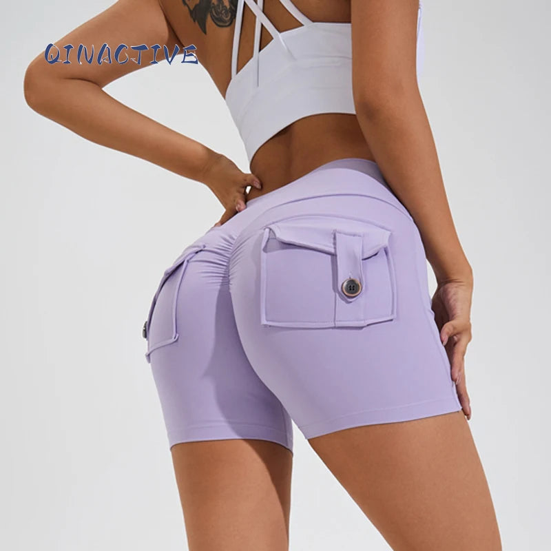 Short yoga femme galbe fessiers taille haute