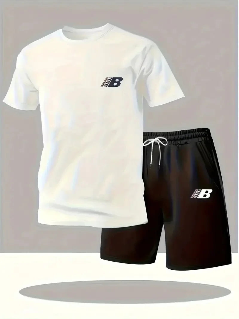 Ensemble Sport Homme T-Shirt & Short Respirant — 8 Coloris, Séchage Rapide, Gym & Running