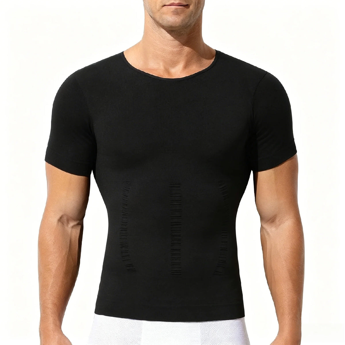 Débardeur compression homme gainant, coloris noir