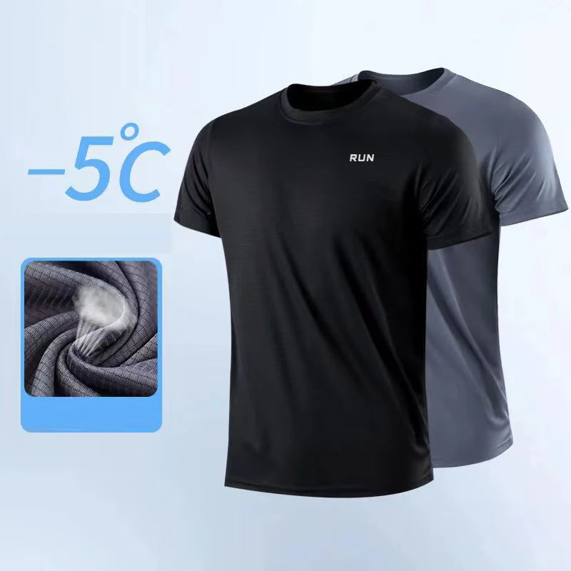 T-shirt running homme col rond — vue 2