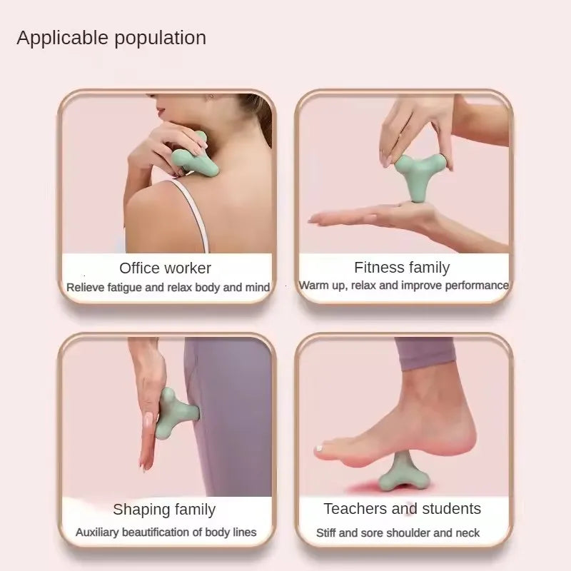 Balle de Massage 4 Coins — Nuque, Dos, Épaules & Pieds, Détente Musculaire