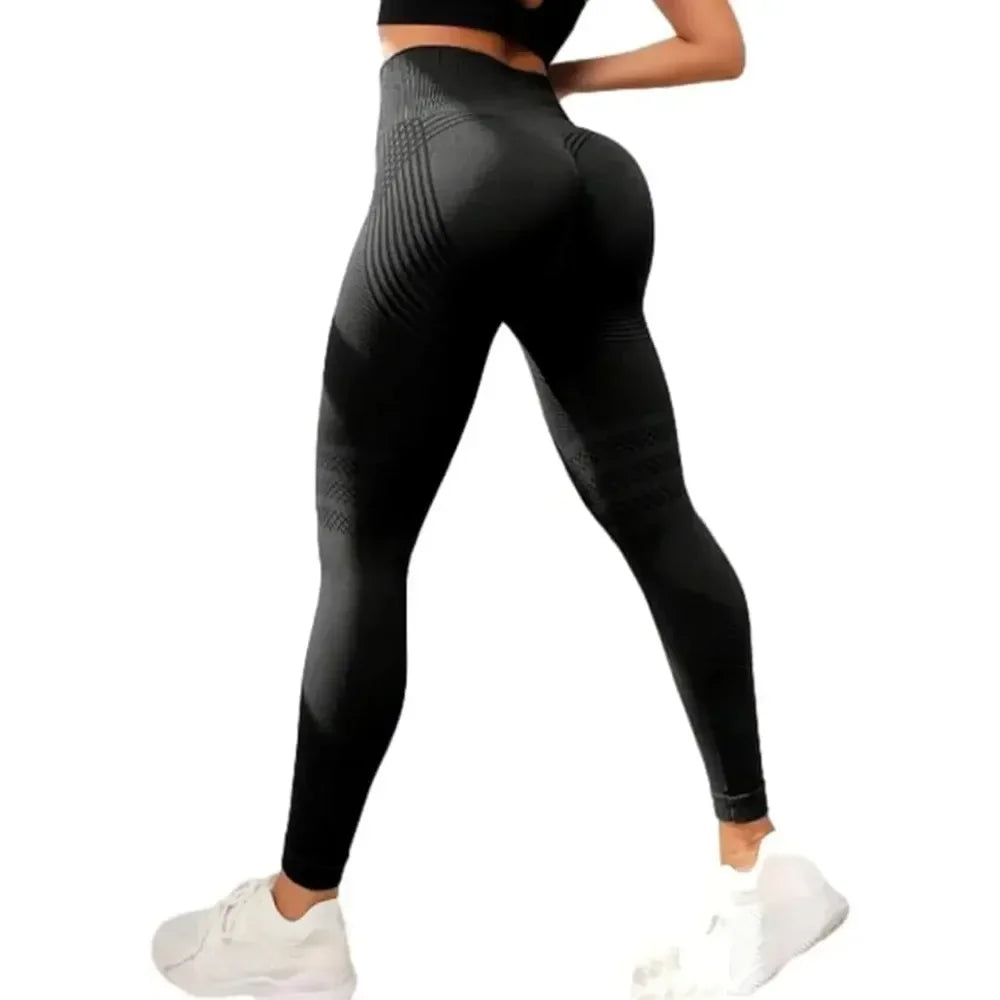 Legging Femme Maille 3D Texturée Taille Haute — 14 Coloris, Butt Lift, Gainant & Yoga Gym