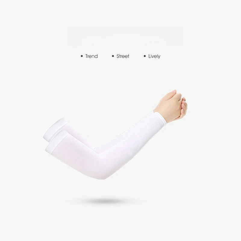 Manchettes esport ice silk, coloris blanc – modèle droit