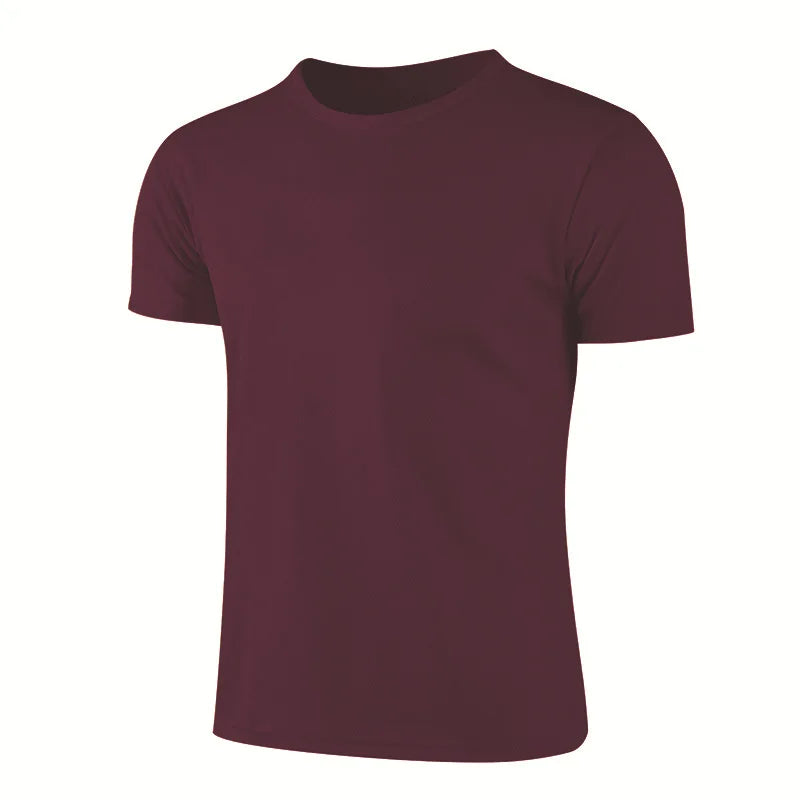 T-shirt running homme séchage rapide, coloris bordeaux