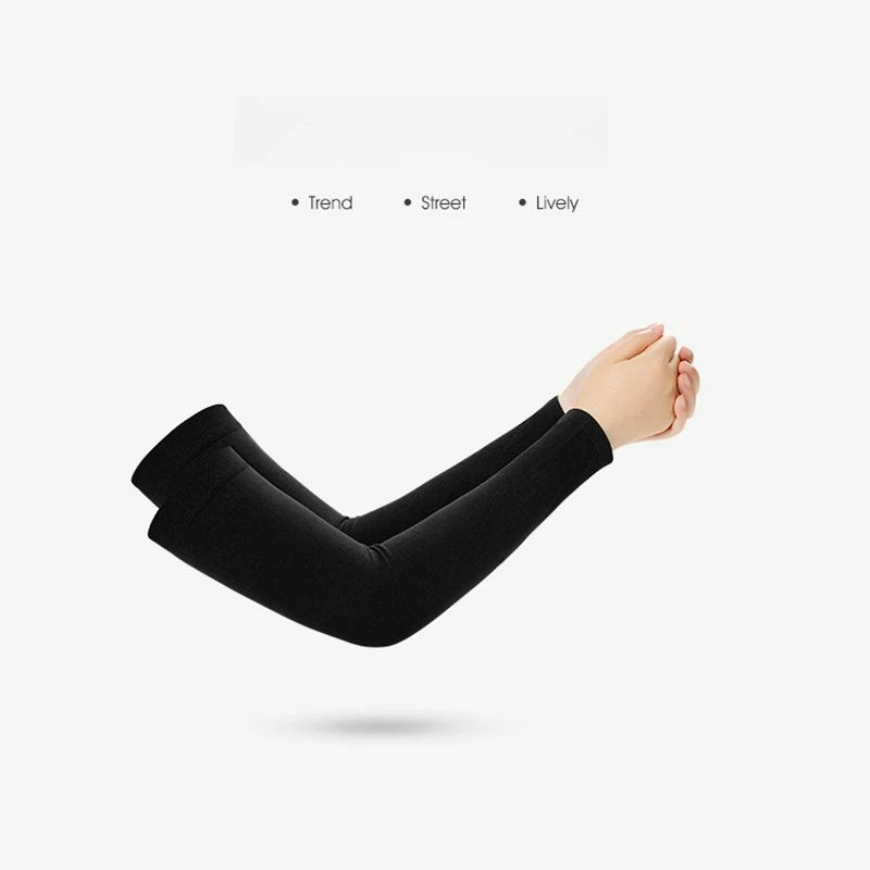 Manchettes esport ice silk, coloris noir – modèle droit