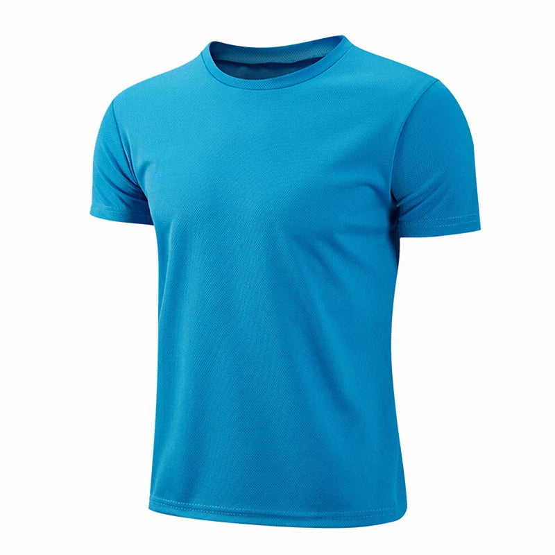 T-shirt running homme séchage rapide, coloris bleu lac