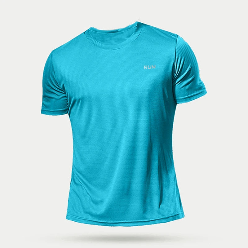 T-shirt running football homme, coloris bleu ciel