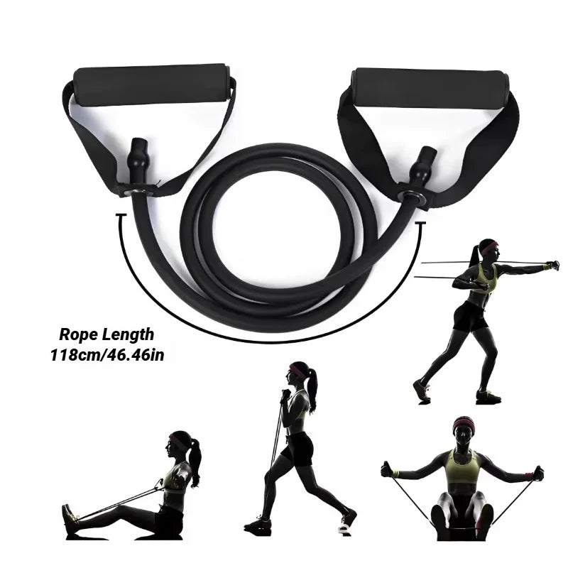 Bande de Résistance à Poignées — 5 Niveaux (10 à 30 lb), Musculation & Home Gym