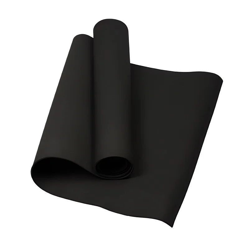 Tapis yoga EVA 4mm antidérapant, coloris noir