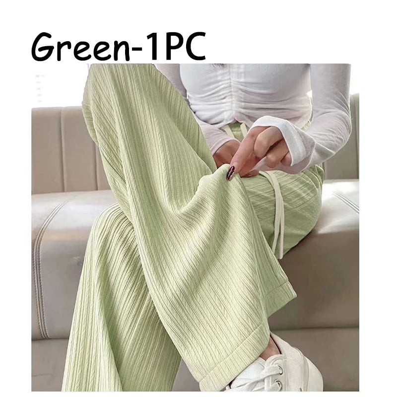 Pantalon large nuage femme, coloris vert