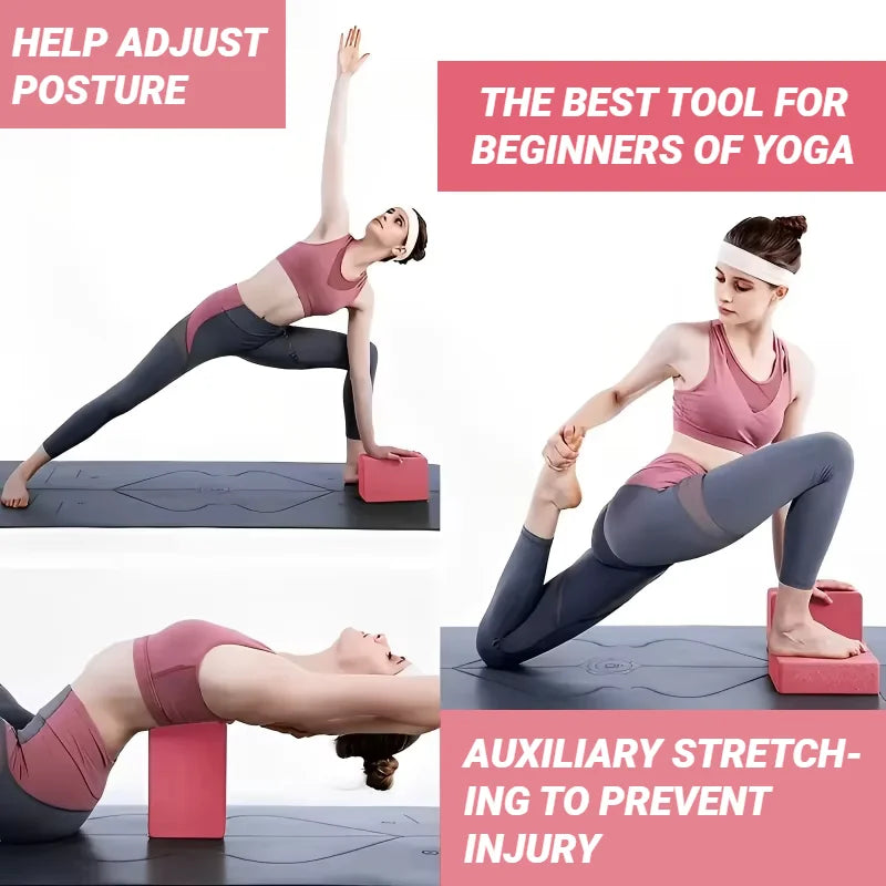 Bloc de Yoga Mousse EVA — Brique de Soutien Yoga, Pilates & Stretching