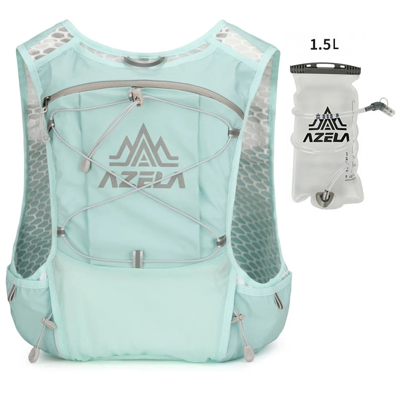 Gilet hydratation trail running ultralight, coloris vert – poche à eau 1,5 L