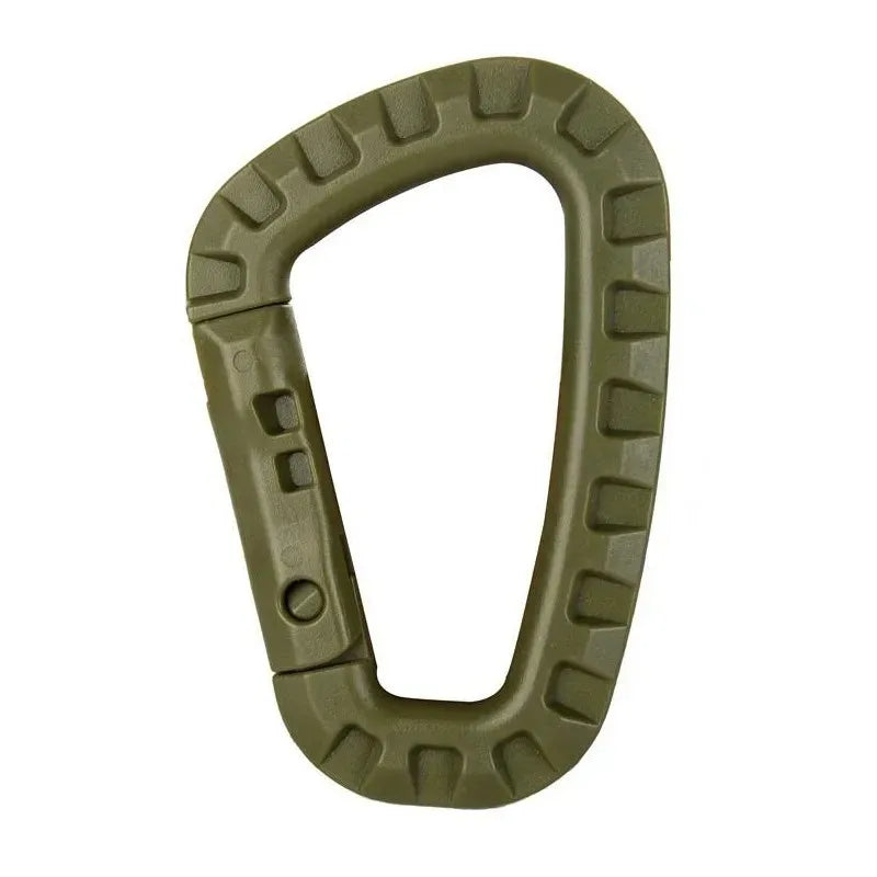 Mousquetons tactiques plastique, coloris vert – 1 pièce