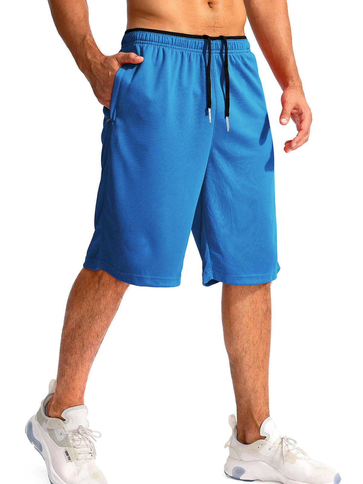 Short de sport homme bleu, jogging et fitness