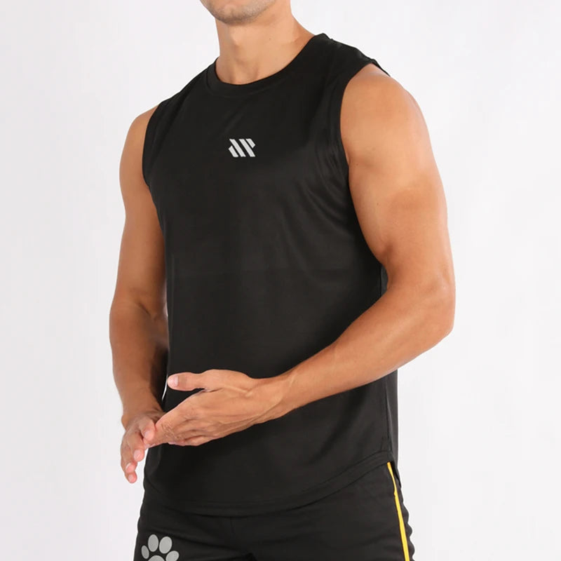 Débardeur musculation homme mesh, coloris noir