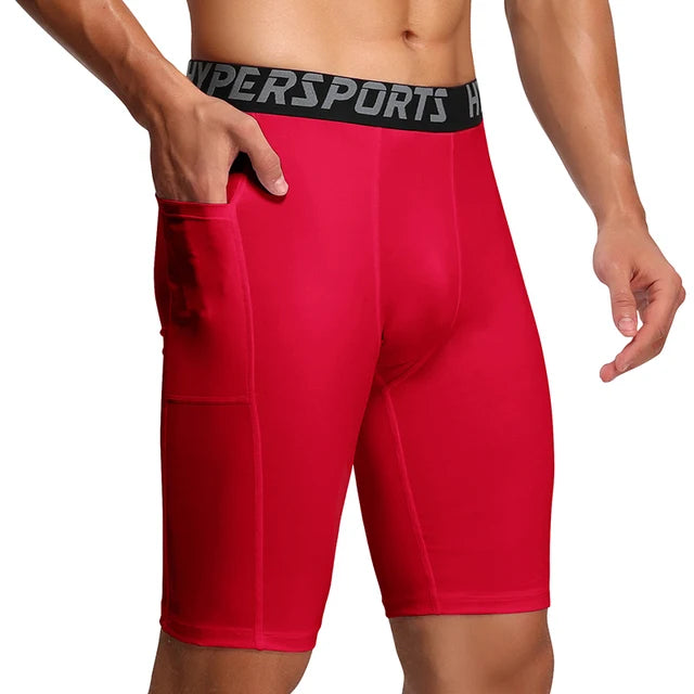 Short compression homme, coloris rouge