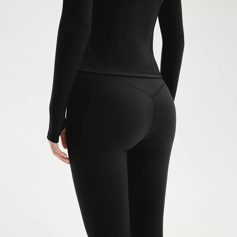 Ensemble Sport Femme Veste Zippée Manches Longues & Legging Taille Haute — Yoga & Running