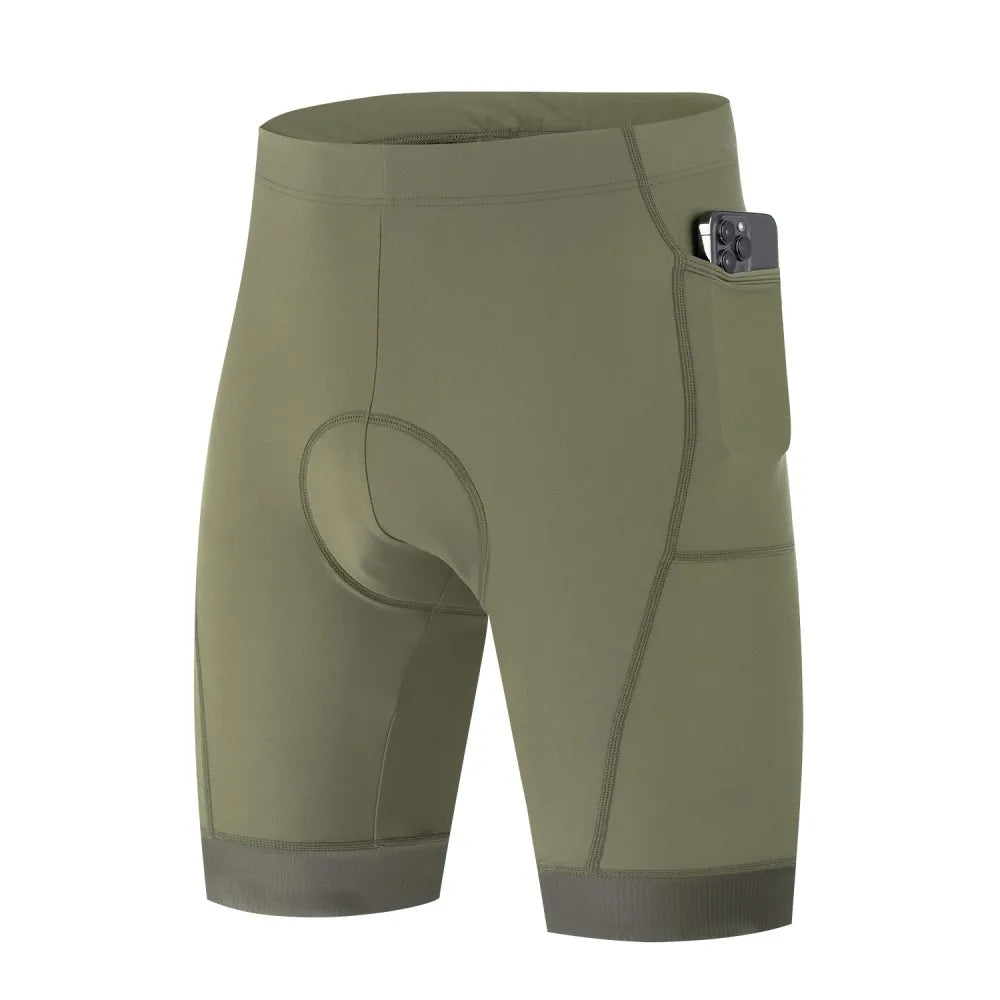 Short cyclisme homme 3D rembourré, coloris vert