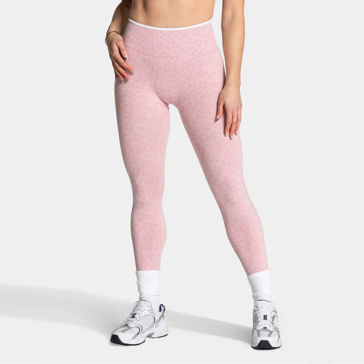 Ensemble yoga léopard & zèbre, coloris rose 3